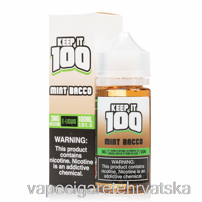 Vape Cigarete Mint Bacco - čuvaj Ga 100 - 100 Ml 3 Mg